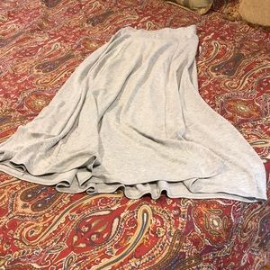 Full maxi skirt grey jersey knit Talbots